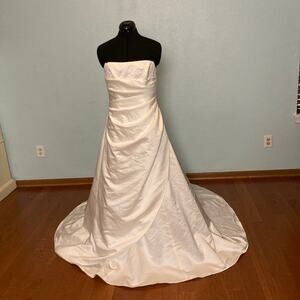 8 10 12 M L Buttons full length on train zip Ginnis Satin Ruched Pleated A line